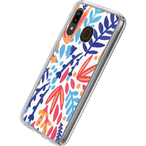 Cat Coq Color Foliage Galaxy A20 Clear Case